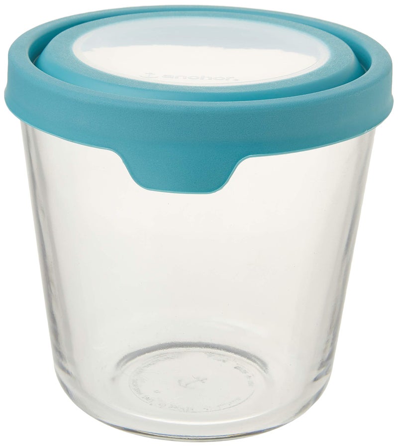 Anchor Hocking Preperation Glass Food Storage 7 Cup Tall Mineral Blue