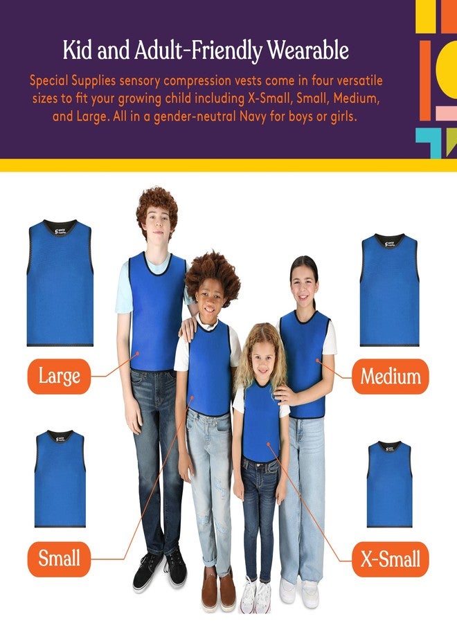 Special Supplies Sensory Compression Vest Deep Pressure Comfort (Blue, Small) - Image 5