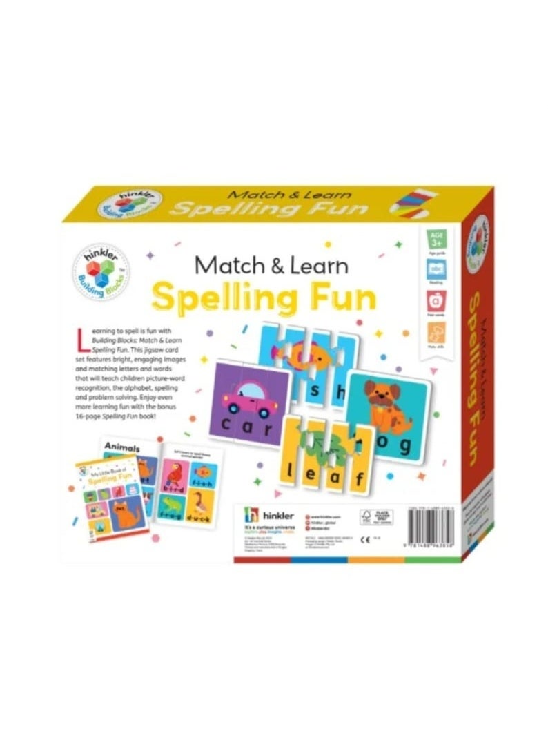 هينكلر لعبة هينكلر التعليمية للمطابقة والتعلم، لعبة ألغاز تعليمية، مناسبة للأعمار من 3 سنوات فما فوق، تُكوّن 20 كلمة، تتضمن كتابًا، نشاط ترفيهي رائع للأطفال، فكرة هدية ممتازة للأولاد والبنات - Image 5