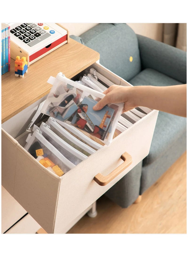 9pcs Toy storage bag building block puzzle sub-package bag children small particle zipper transparent finishing storage bag (Multiple specifications) - Image 3