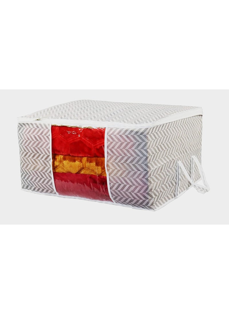 AI ANKIT INTERNATIONAL AI ANKIT INTERNATIONAL Garments Protector Saree coverClothes Storage Bag with Dust Protection Front Clear window Zip Closure for MultiPurpose Clothing Storage Bag AIZGREYJUMBOPK04  - Image 3
