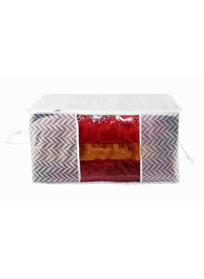 AI ANKIT INTERNATIONAL AI ANKIT INTERNATIONAL Garments Protector Saree coverClothes Storage Bag with Dust Protection Front Clear window Zip Closure for MultiPurpose Clothing Storage Bag AIZGREYJUMBOPK04  - Image 2