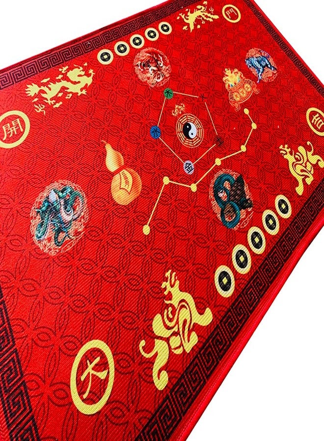 FengShuiGe Chinese Feng Shui Decor Outdoor Doormats Lucky Indoor Door Mat Floor Mat for Office Home Living Room Business or Promotion (Style 3) - Image 5