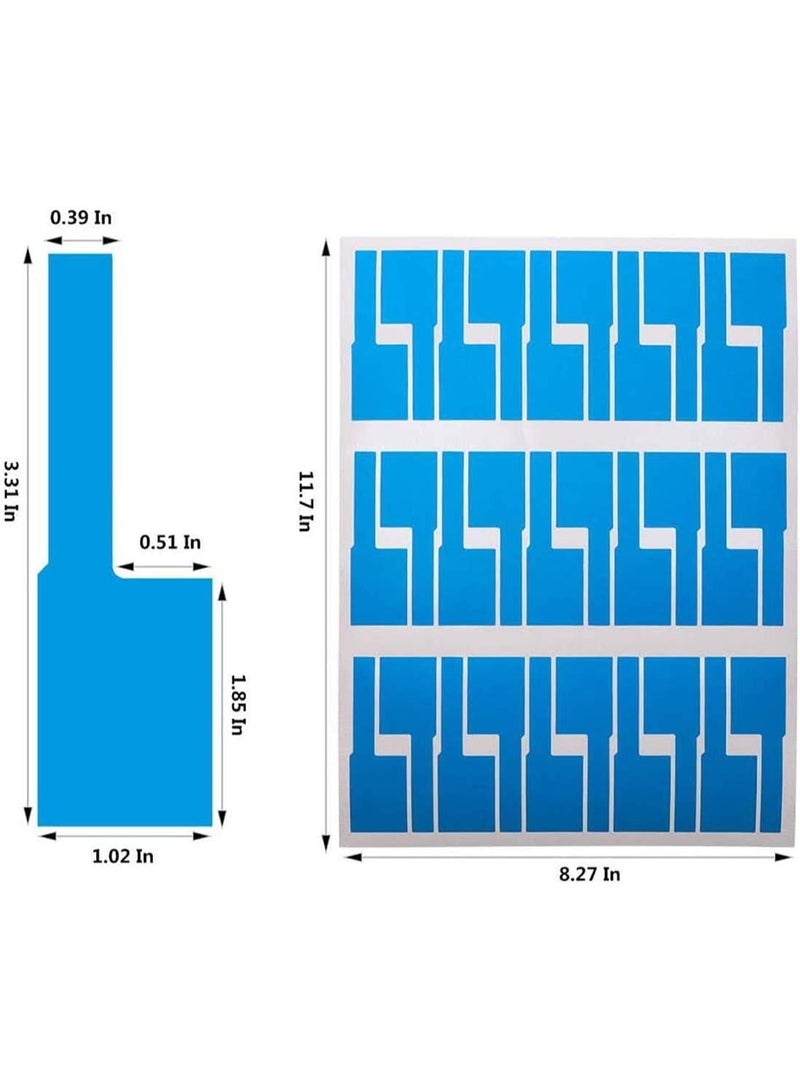 ملصق كابلات من 6 أوراق، ملصق كابلات من النوع P ملون، ملصق كابلات الشبكة، مقاوم للماء والتمزق، مقاوم للزيت، مناسب للأعمال المكتبية، تنظيم كابلات المدارس المنزلية، طابعة ليزر خطية - Image 2