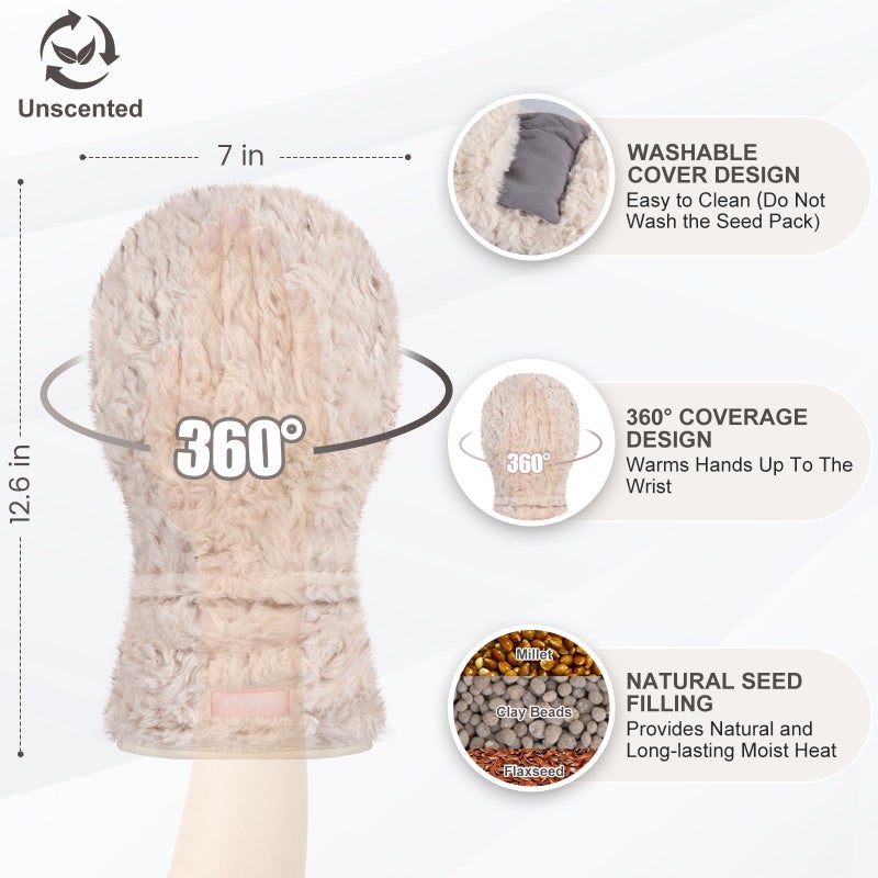 SuzziPad Microwavable Hand Warmers and Heated Slippers, Heated Hand Mitts and Feet Warmers for Fatigue and Discomfort, Cold Feet Reliever for Bed, Ideal Choice for Women & Men in Cold Day, L - Image 4