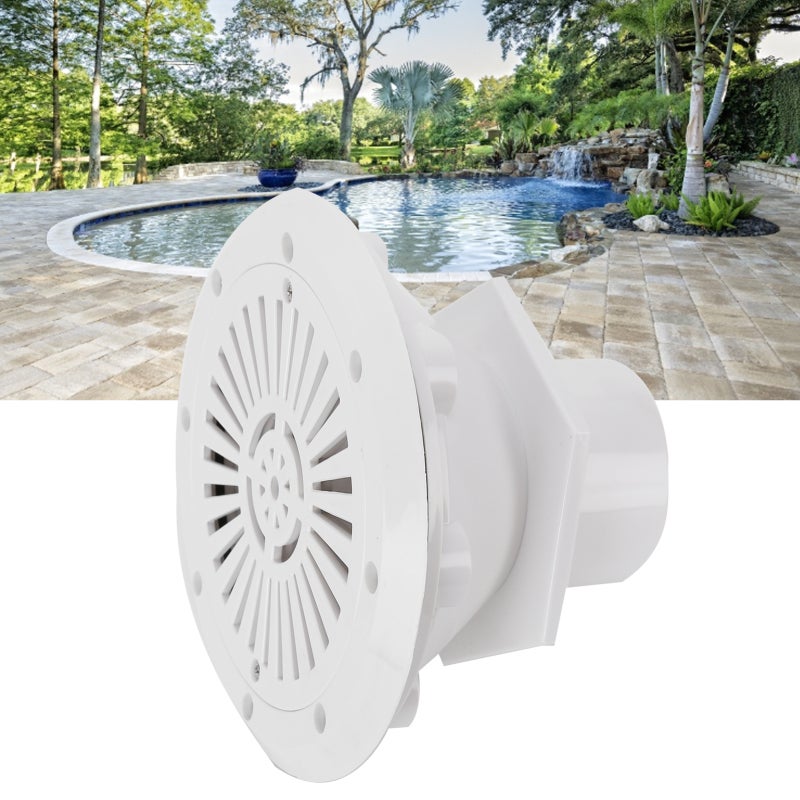 Pool Main Drain with Anti-Suction Cover for Plastic Film Pools - High Durability Floor Drain - Efficient Water Flow Design for Swimming Pools Hot Springs - Image 1