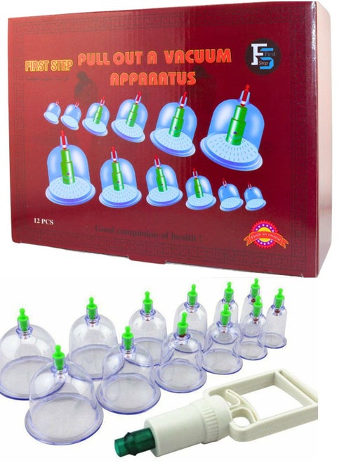 Islamic Hijama  cupping set of 12 cups with suction device in different sizes