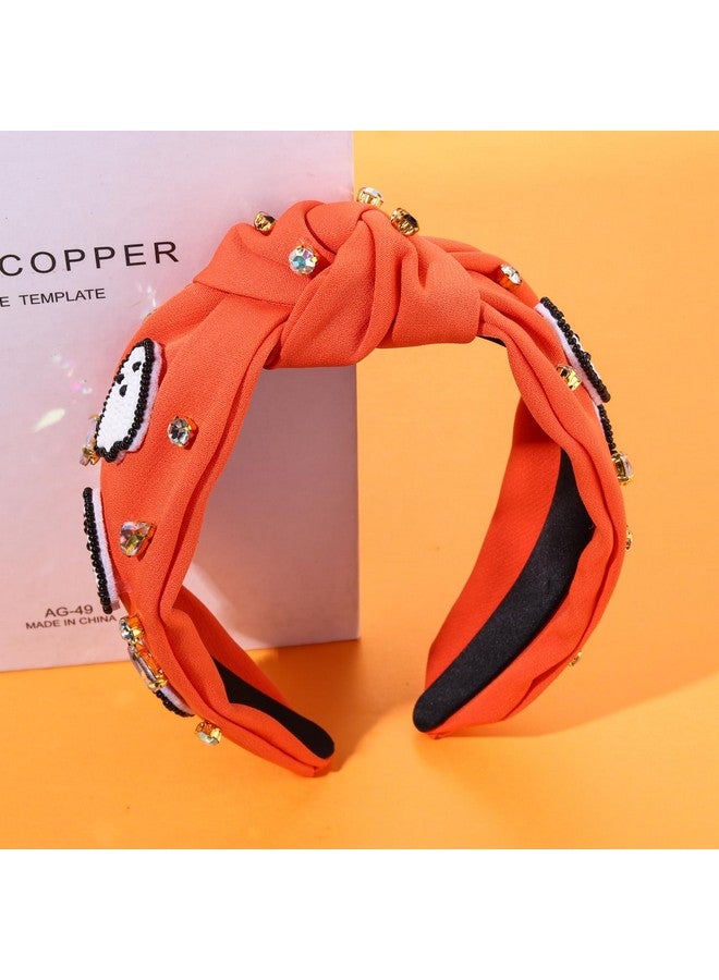 مولوك عصابة رأس معقودة على شكل هالوين للنساء على شكل شبح كريستالي على شكل قرع حلوى الذرة شبكة عنكبوت عصابة رأس للحفلات إكسسوارات شعر هدية - Image 4