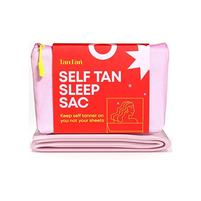 Tan Fan Self Tan Sleep Sack - Stop Fake Tanner Staining Sheets Overnight - Protect Your Glow for Spray Tan, Sunless Tanner, Mousse or Lotion - 100% Silky Lightweight Cooling Sleep Sac – No Stickiness
