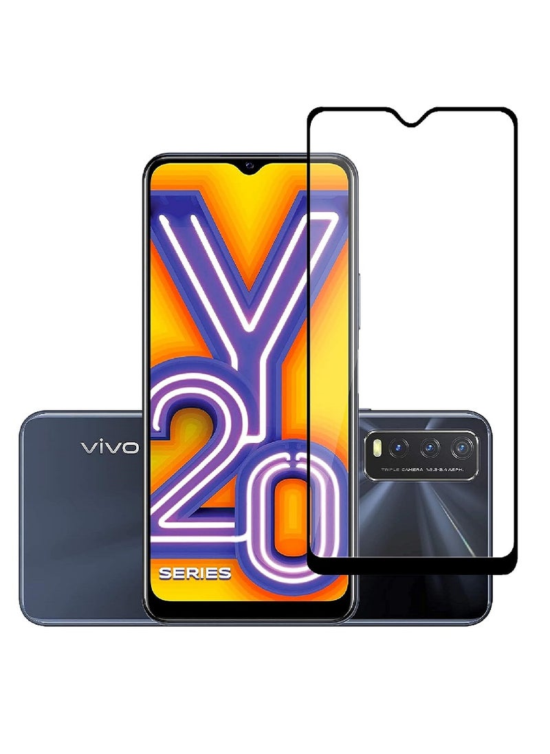 Super Tempered Glass Screen Protector 5D Designed For vivo Y20i Full Glue Edge to Edge Full Screen Coverage And Bubble Free - Image 1