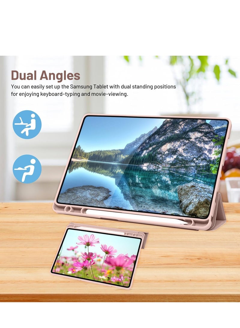 JAJEEK Case for Samsung Galaxy Tab A9+ / A9 Plus 11 Inch 2023 – Thin Folio Stand Tablet Protective Case, Multi-Angle Viewing, Auto Wake/Sleep (Pink) - Image 4