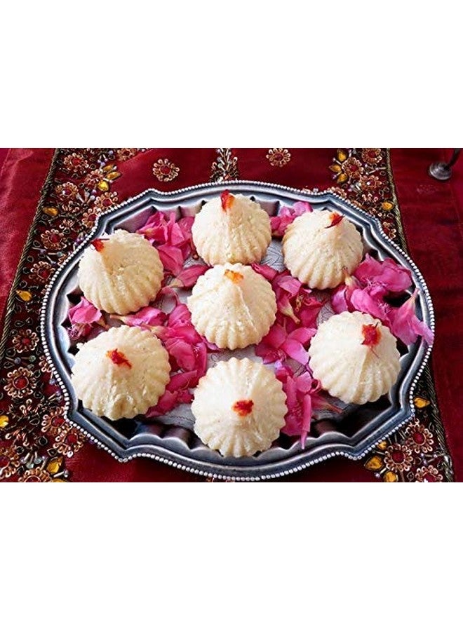 Garden Of Arts Garden Of Arts Bappa Special 3 Fold Modak Mold Small Size No 1 Set of 2 Pieces idle as Sancha Mould for modak ladoo peda Choclate Cake Muffin for Ganpati  - Image 5