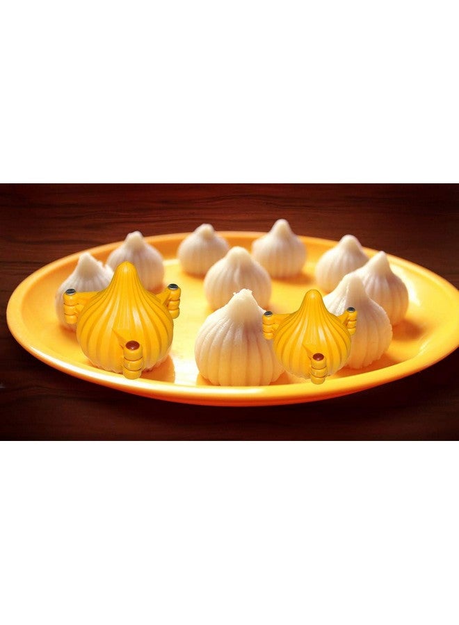 Garden Of Arts Garden Of Arts Bappa Special 3 Fold Modak Mold Small Size No 1 Set of 2 Pieces idle as Sancha Mould for modak ladoo peda Choclate Cake Muffin for Ganpati  - Image 4