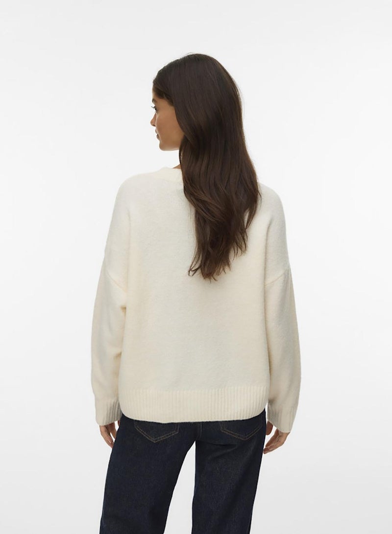 VERO MODA Vmboom Ls O-Neck Text Pullover Noos - Image 3