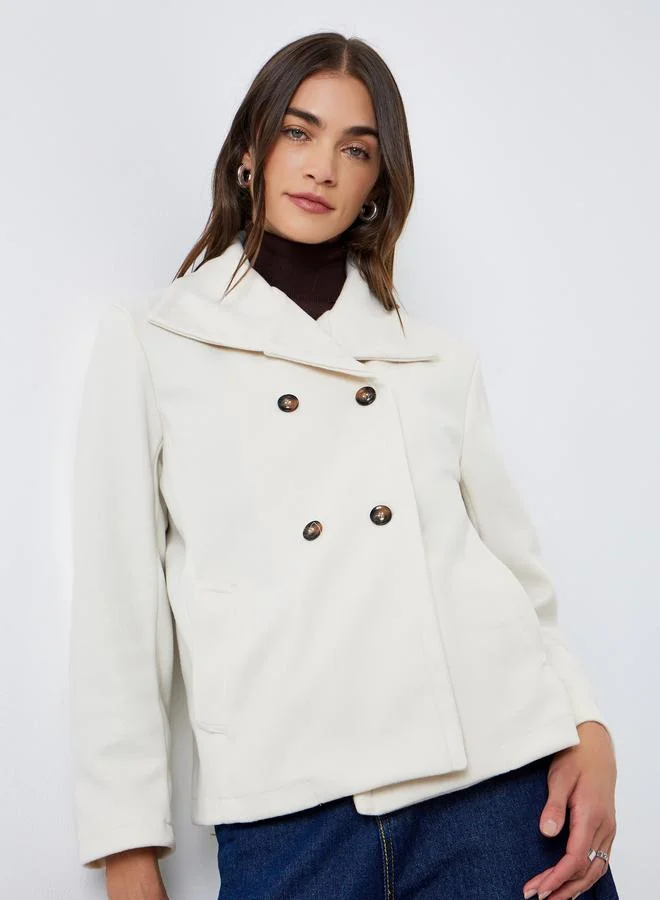 ستايلي جاكيت فضفاض بملمس صوف