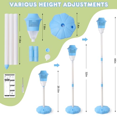 Palksky Bubble Machine with Lights for Outdoor Automatic Bubbles Blower Maker for Kids Toddlers Height 47 Inches Battery Bubbles Blower Machine for Wedding Birthday Party - Image 5