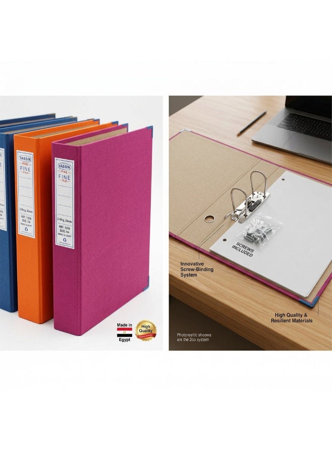 ياسين مجلد حلقي رفيع ذو فتحتين بحجم A4 (سمك 2 سم) - Image 1