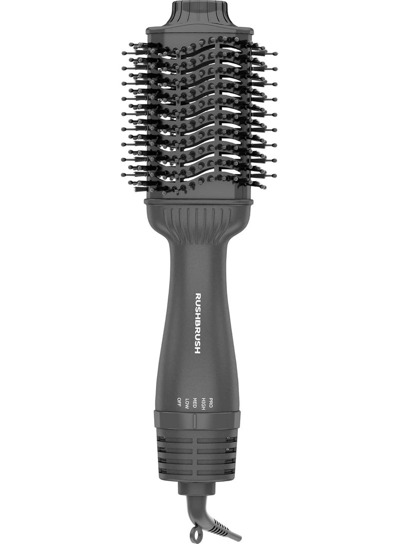 Rush Brush V3 Pro Volumizing Styler - Ceramic - 19 mm - 1400 Watts - 4 Heat Settings - Nylon Bristles and Teeth for Detangling - Image 2
