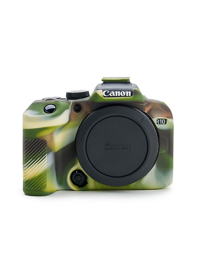 Rieibi حافظة كاميرا EOS R10 - حافظة سيليكون لكاميرا كانون eos R10 الرقمية - غطاء واقي سيليكون لكاميرا كانون R10 - تمويه - Image 1