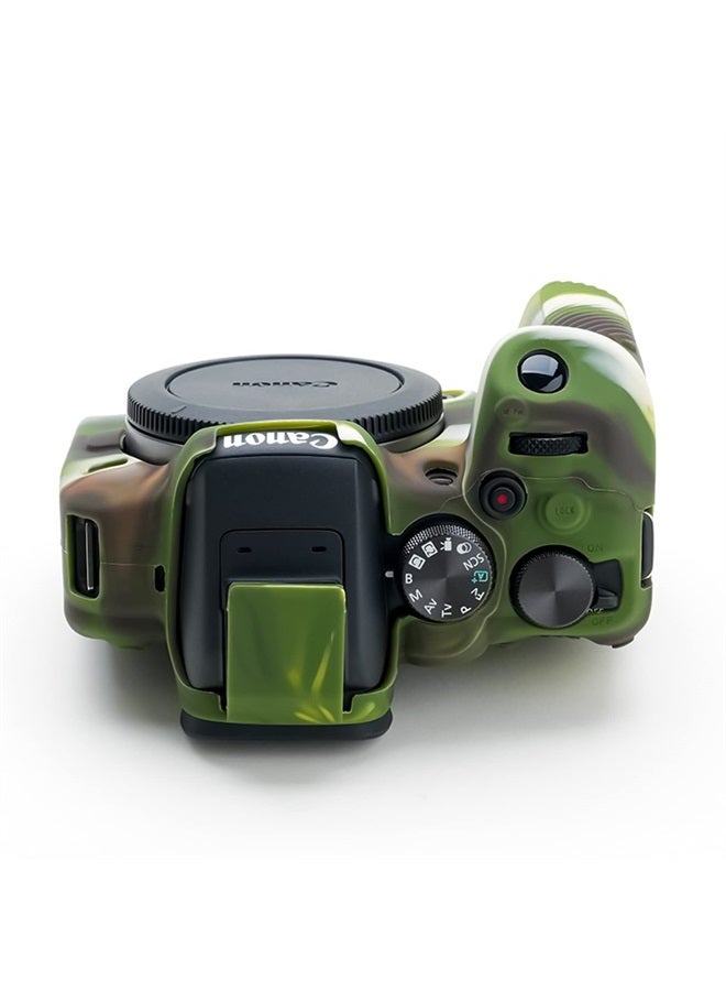 Rieibi حافظة كاميرا EOS R10 - حافظة سيليكون لكاميرا كانون eos R10 الرقمية - غطاء واقي سيليكون لكاميرا كانون R10 - تمويه - Image 3