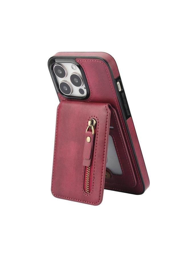 Zaboon Case For iPhone 13 Pro Max Zipper Wallet Split MagSafe Leather Back Phone Case - Image 2