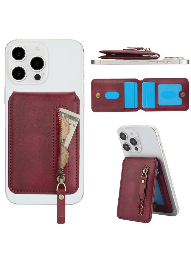 Zaboon Case For iPhone 13 Pro Max Zipper Wallet Split MagSafe Leather Back Phone Case - Image 3