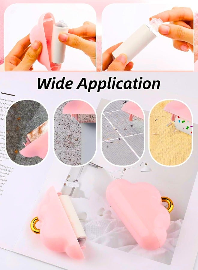 Chase Up Cloud Mini Lint Roller Travel Size,Reusable Mini Travel Sticky Roller,Portable Lint Roller Dog and Cat Pet Hair Remover for Clothes, Furniture(Pink) - Image 2
