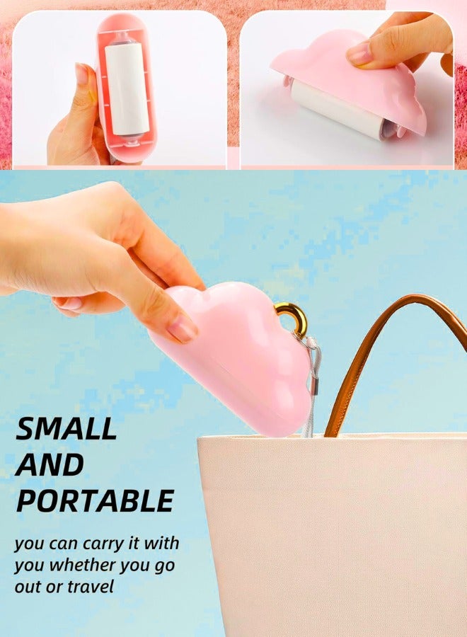 Chase Up Cloud Mini Lint Roller Travel Size,Reusable Mini Travel Sticky Roller,Portable Lint Roller Dog and Cat Pet Hair Remover for Clothes, Furniture(Pink) - Image 3