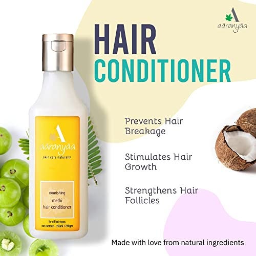 Aaranyaa Nourishing Hair Conditioner (250ml) With Methi & Shikakai | Nourish Repair and Shine Dull, Dry Frizzy & Lifeless Hair - Sulphate Free - Image 2
