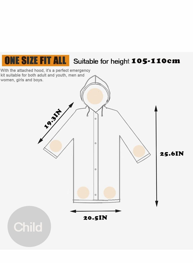 Hooded Rain Poncho Girls Boys Raincoat  Durable Waterproof Windbreaker Kids Student Rainwear Transparent Cartoon Children Schoolbag Jacket Coat