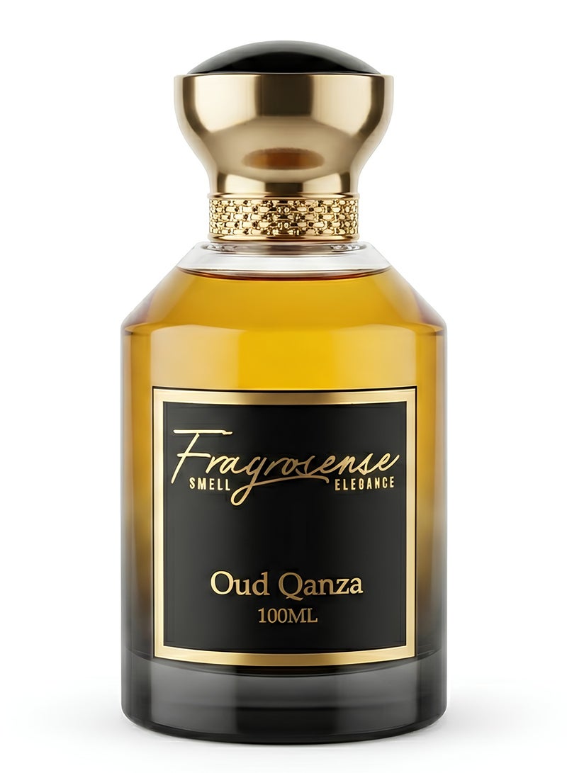 Oud Qanza Unisex Perfume 100ml, Long Lasting Oud Fragrance, Luxury Rich Woody Warm Spicy Scent, Premium Signature Scent for Men & Women