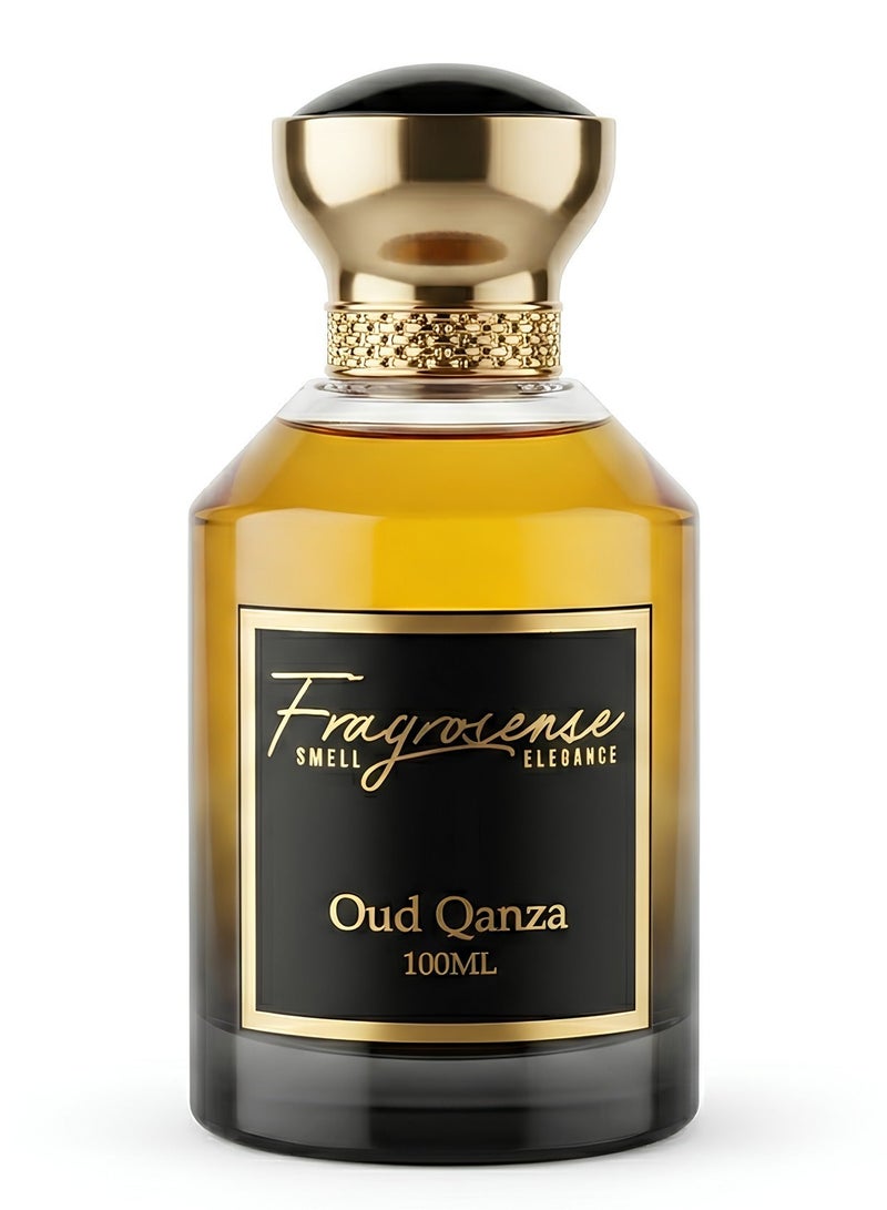 Fragrosense عطر عود قنزا للجنسين 100 مل، عطر عود يدوم طويلاً، رائحة خشبية دافئة حارة فاخرة، عطر مميز للرجال والنساء - Image 1