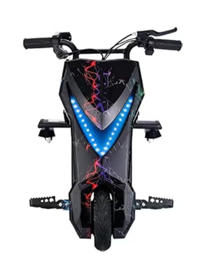 البدر سكوتر كهربائي دريفت للأطفال من البدر مع بطارية 36 فولت قابلة لإعادة الشحن، ثلاث سرعات قابلة للتغيير، بلوتوث، شاشة عرض، إضاءة أمامية LED، فرامل يد، آمن للأطفال من 3 إلى 8 سنوات، سكوتر كهربائي دريفت متين ومميز للأطفال - Image 2