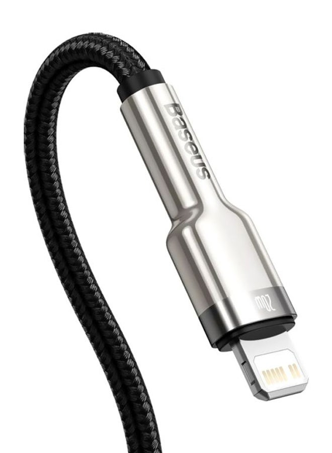 بيسوس كابل USB C إلى لايتنينج للشحن السريع ونقل البيانات بتقنية PD بقدرة 20 وات من سلسلة كافولي ومتوافق مع هواتف آيفون 14 و14 برو/ 13 برو/ 13 برو ماكس / 13/13 ميني، آي باد 9، 12 ميني/ 12/12 برو، بطول متر واحد أسود/فضي - Image 3