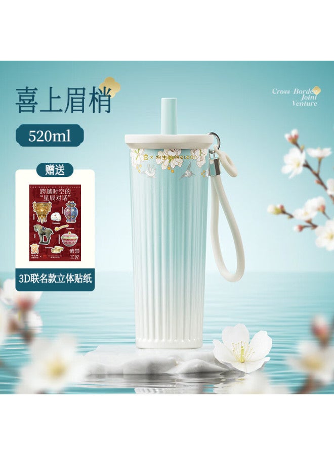Relea Coffee Mug 316l Food-grade Ceramic Liner Insulated Large Capacity Straw Water Bottle For Men And Women Birthday Gift - Image 1