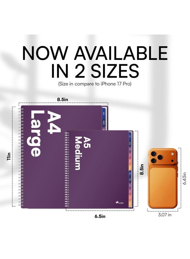 Ensight 2026 Appointment Book and Planner 8.5" x 11" Large Hourly Weekly Daily Schedule Book with Tabs, 15 Minute Time Slots, Purple Calendar Organizer Jan 2026–Dec 2026 Appointment Planner - Purple - Image 3