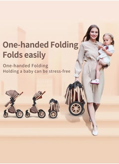 Bukela 2-in-1 Lightweight Reversible Infant Pramette  And Multi-Position Recline Baby Stroller With Canopy, Rain Cover, And Mosquito Net 0 To  3 Year  - Image 3