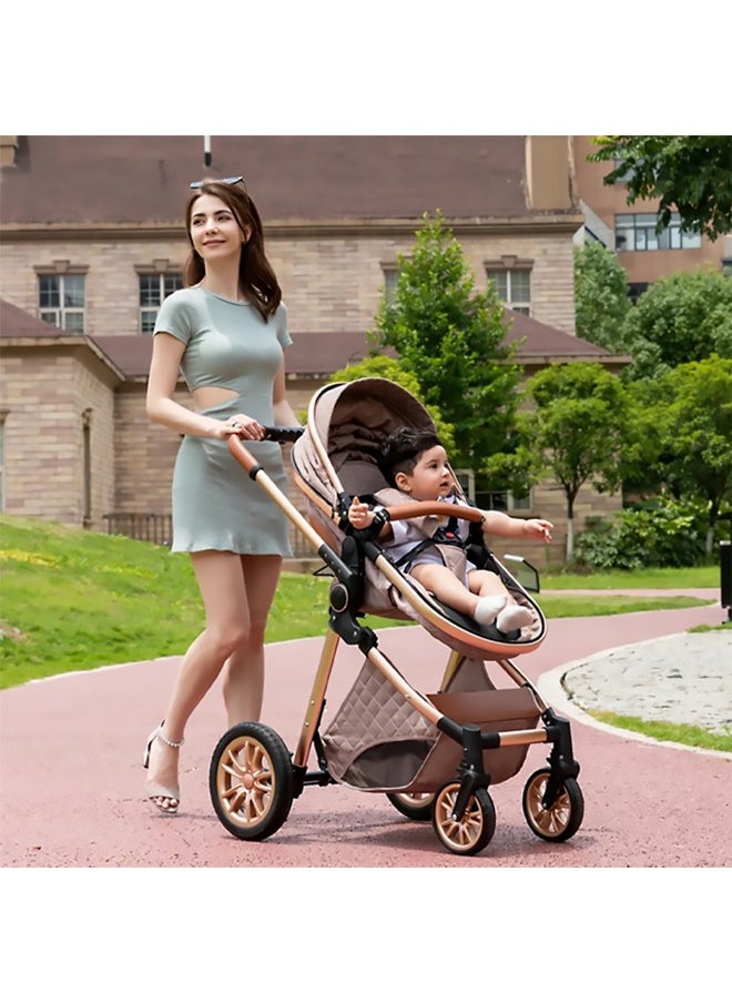 Bukela - 2-in-1 Lightweight Reversible Infant Pramette  And Multi-Position Recline Baby Stroller With Canopy, Rain Cover, And Mosquito Net 0 To  3 Year - Image 1