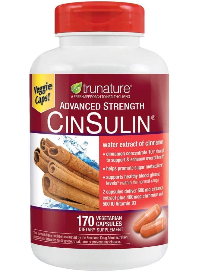 TruNature - Trunature Advanced Strength Cinsulin 170 Capsules - Image 1