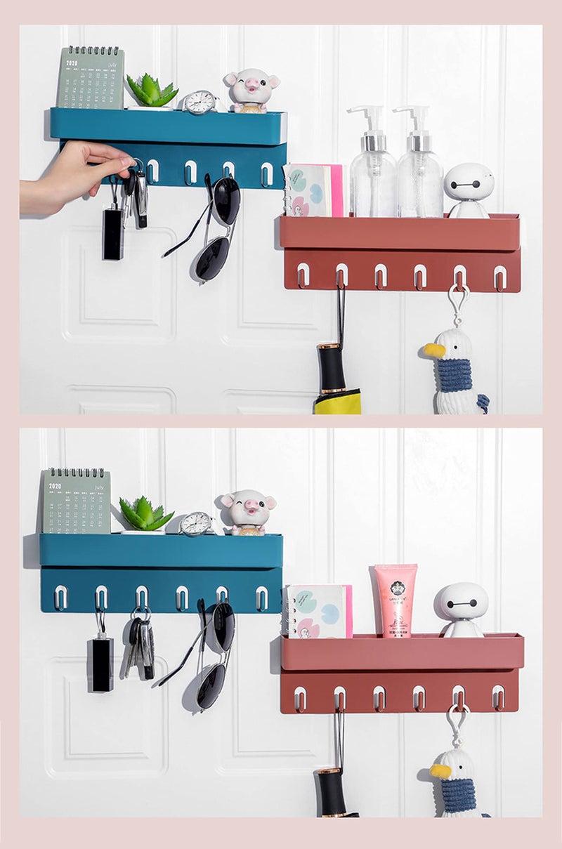 MEZON رف تخزين متعدد الاستخدامات لمطبخ وحمام MEZON مع حامل حائط وعلبة تخزين مع خطاف (أكثر من لون) - Image 4