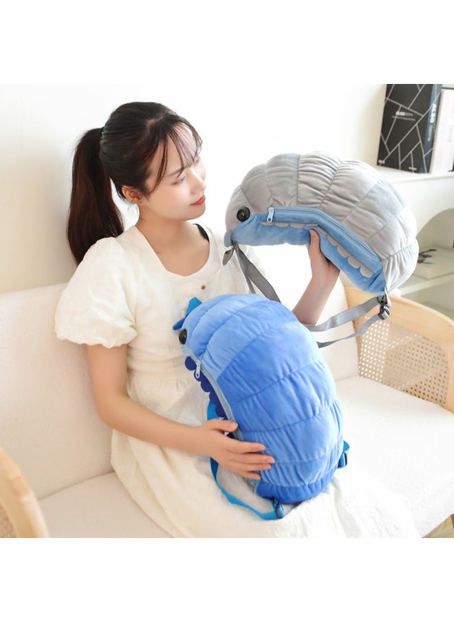 Creative Insects Fur Bugs Doll Plush Toys Watermelon Trendy Bugs Bugs Pillow Cloth Doll-Specifications:gray Bug-Color:40cm Bugs Backpack