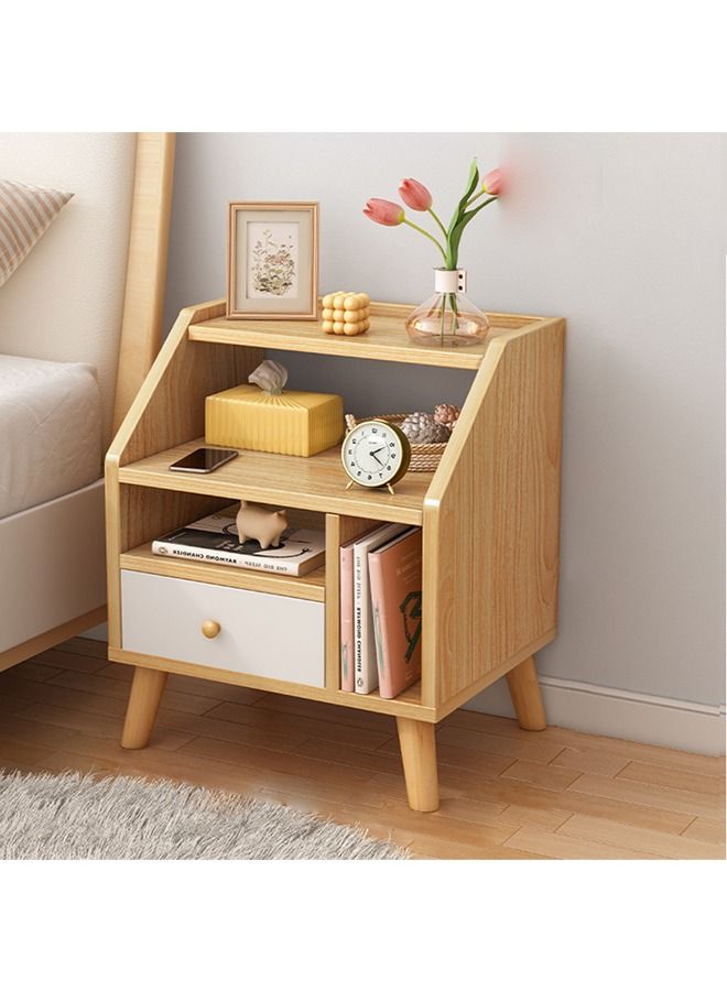 إن كي أكس خزانة تخزين بجانب السرير مع درج ورف - Image 4