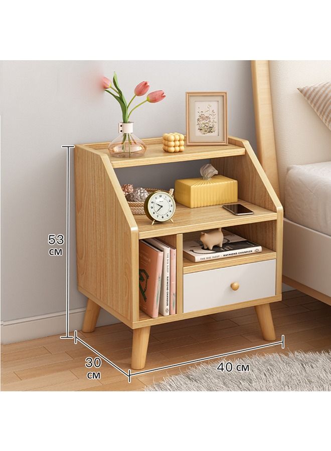 إن كي أكس خزانة تخزين بجانب السرير مع درج ورف - Image 3