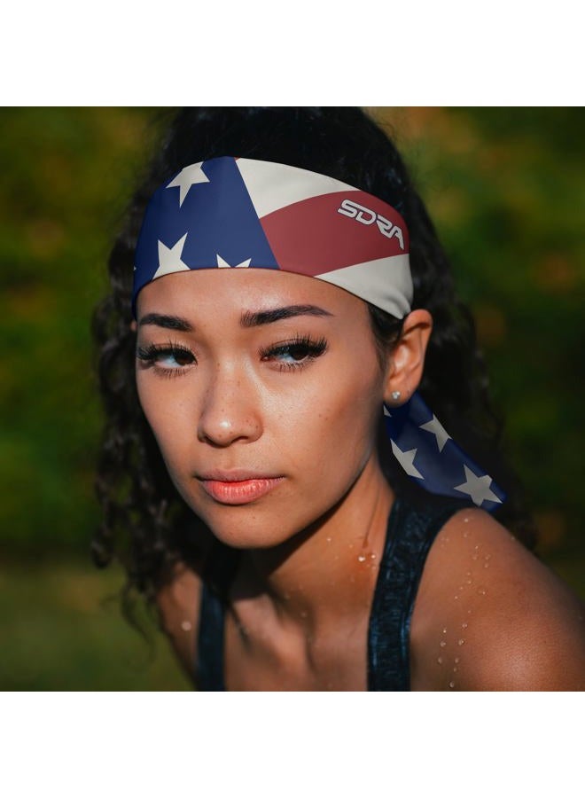 Suddora USA Tie Headband (Made in USA) - Ninja Style Headband for Workout, Sports, and American Team - Image 5
