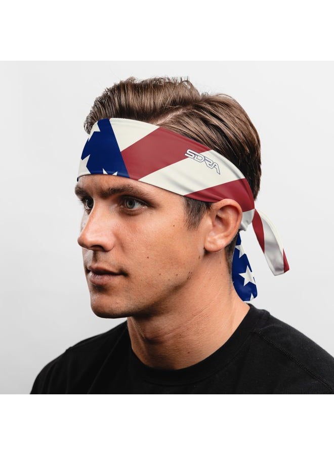Suddora USA Tie Headband (Made in USA) - Ninja Style Headband for Workout, Sports, and American Team - Image 2