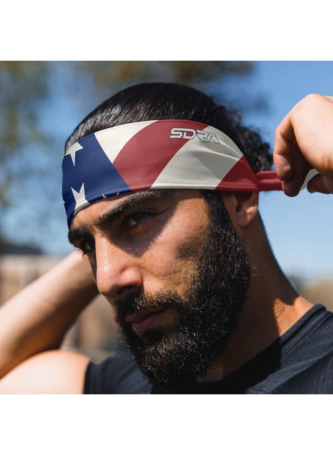 Suddora USA Tie Headband (Made in USA) - Ninja Style Headband for Workout, Sports, and American Team - Image 4