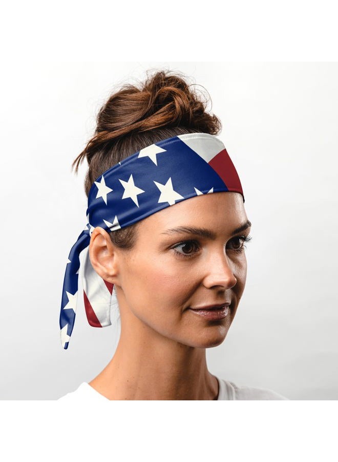 Suddora USA Tie Headband (Made in USA) - Ninja Style Headband for Workout, Sports, and American Team - Image 3
