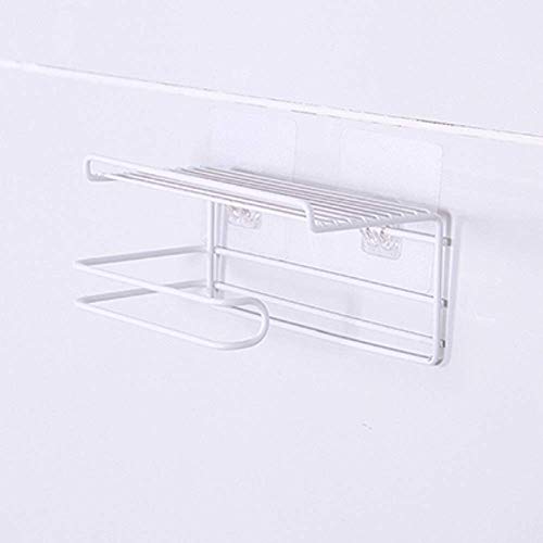 Spaceshoop Killerzone Paper Towel Holders Wall Mounted Wrought Iron Free Punch Paper Roll Holder Bathroom Towel Household Rack for Bathroom Kitchen Garage Home Storage Hanger - Image 2