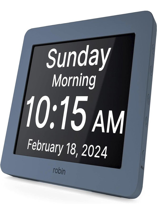 Robin Clock 2024 with Day and Date for Elderly, Clocks for Seniors, Dementia Clock, Digital Calendar Clock Elderly, Bedside Clocks Seniors, Alzheimers Products, Dementia Clocks Extra Large, Winter Day - Image 1