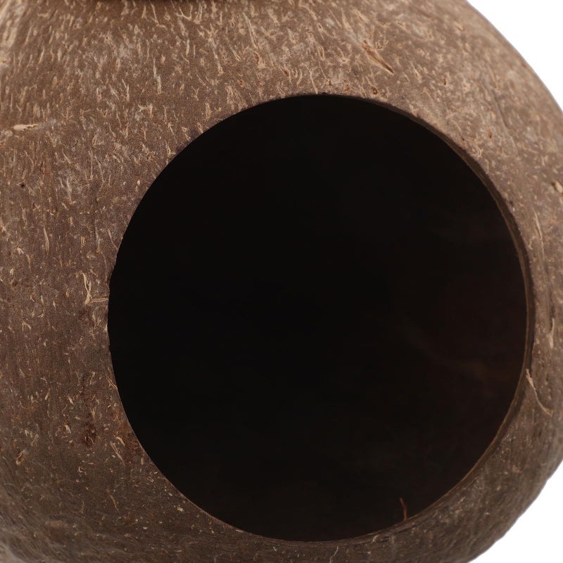 Natural Coconut Shell Large Bird Nesting Hut For Parakeets Cockatiels - Image 4
